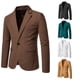 thumbnail image 3 of Chaqueta de gamuza con cuello en V y un solo botón de estilo europeo y americano de moda para hombre, traje de boda para hombre, 3 of 6