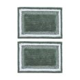 thumbnail image 2 of Better Homes & Gardens Bordered Striped 2-Pack Bath Rug Bundle, Green Ash, 20” x 30”, 2 of 7