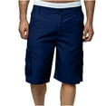 thumbnail image 2 of asjyhkr Mens Oversized Cargo Shorts Casual Low Waistband Summer with Multi Pockets Classic Cargo Stretch Shorts, 2 of 5