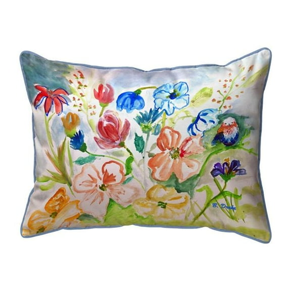 Betsy Drake HJ1524 Colorful Flowers Large Indoor & Outdoor Pillow - 16 x 20 in.