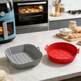 thumbnail image 2 of Selrti Silicone Air Fryer Tray, Reusable Base Mat for 3 to 5LB Air Fryers, Heat Resistant Non-Stick Tray Replacement for Parchment Paper, 2 of 8