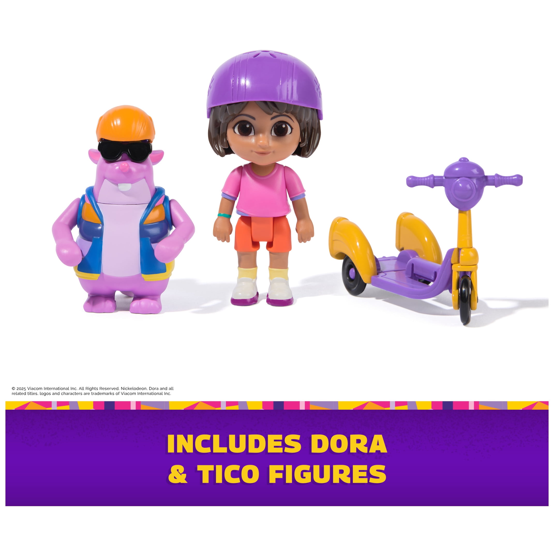 Dora, Zoom & Explore Adventure Pack with Dora & Tico Toy Figures