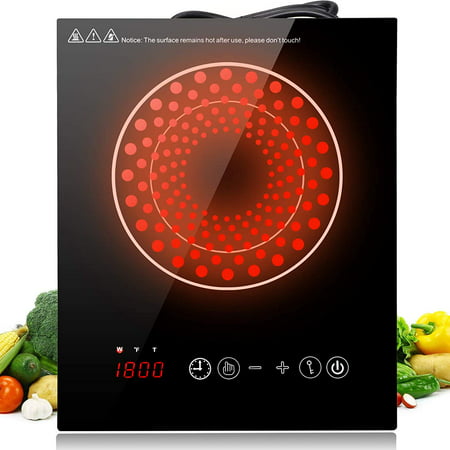 Zeny ETL Approved 1800W Electric Induction Cooker Single Portable Burner Cooktop Digital Touch Control Safety