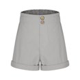 thumbnail image 4 of Girls' Ruffled Elastic Waist Shorts Summer Casual Wide Leg Shorts with Pockets Size 5-15 Years, 4 of 5