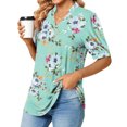 thumbnail image 6 of Aloohaidyvio Tops for Women,Womens Fashion T-Shirt Short Sleeves Puff Sleeve Blouse V-Neck Casual Tops, 6 of 6
