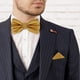 thumbnail image 3 of Qarigey Destaca en bodas Conjunto de pajarita y pañuelo preatados para boda para hombre Pajarita para hombre con bolsillo Accesorios de disfraces XGZ-15 Azul claro, 3 of 6