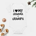 thumbnail image 4 of I Love My Grandma & Grandpa Baby Bodysuit Adorable Romper Clothing Funny Cute Infant Outfit White-style-1 3months, 4 of 7