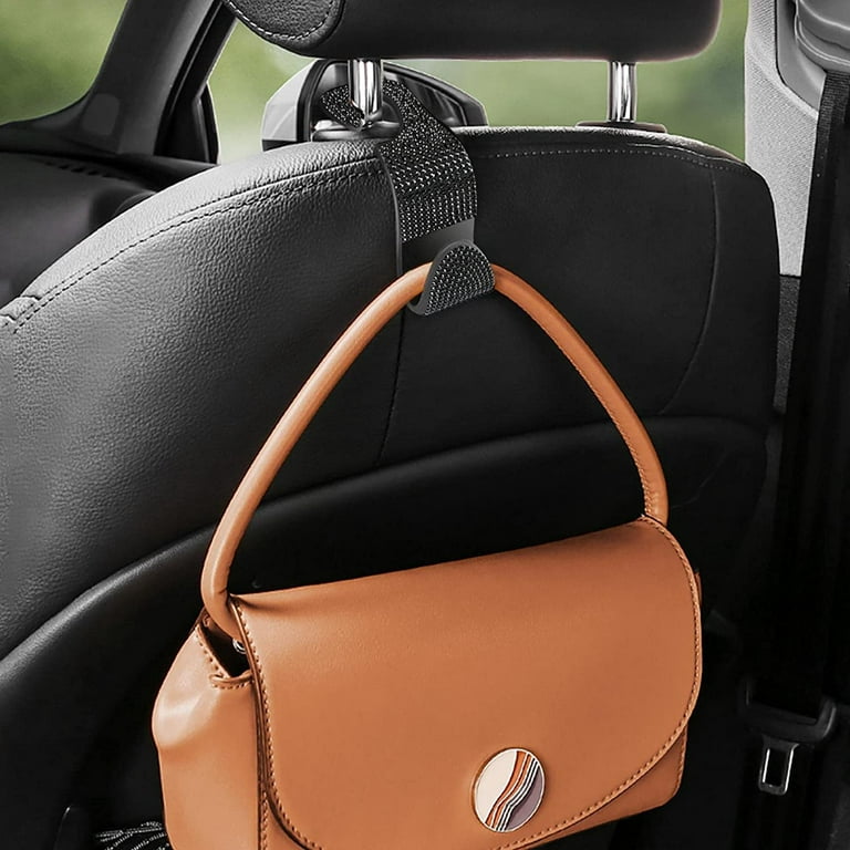 Rhinestone Car Handbag Holder Hooks, Auto Seat Hook Backseat Hangers  Organizer Accessories Auto Car holder Hooks for Purse Clothes Hat Universal  Vehicle Decor 