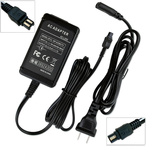 AC Adapter Battery Power Charger For Sony Handycam DCR-SX41 E/K DCR-SX33 E/K