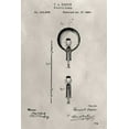 thumbnail image 2 of Ludwig, Alicia 23x32 White Modern Wood Framed Museum Art Print Titled - Patent--Light Bulb, 2 of 4