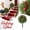 2PCS, variant on 22in Artificial Christmas Ground Stake, 54-Tip Pine Branch with Red Berries Pinecones Xmas Ball Ornament, Outdoor Garden Lawn Pathway Winter Holiday Landscape Decor,B