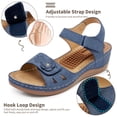 thumbnail image 3 of Ecetana Wedge Sandals for Women Foot Massage Sandals Summer Dressy Platform Walking Sandals, 3 of 6