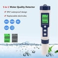thumbnail image 2 of Probador de agua portátil 5 en 1, medidor digital de pH, salinidad, temperatura, TDS y CE para laboratorio de jardinería., 2 of 5