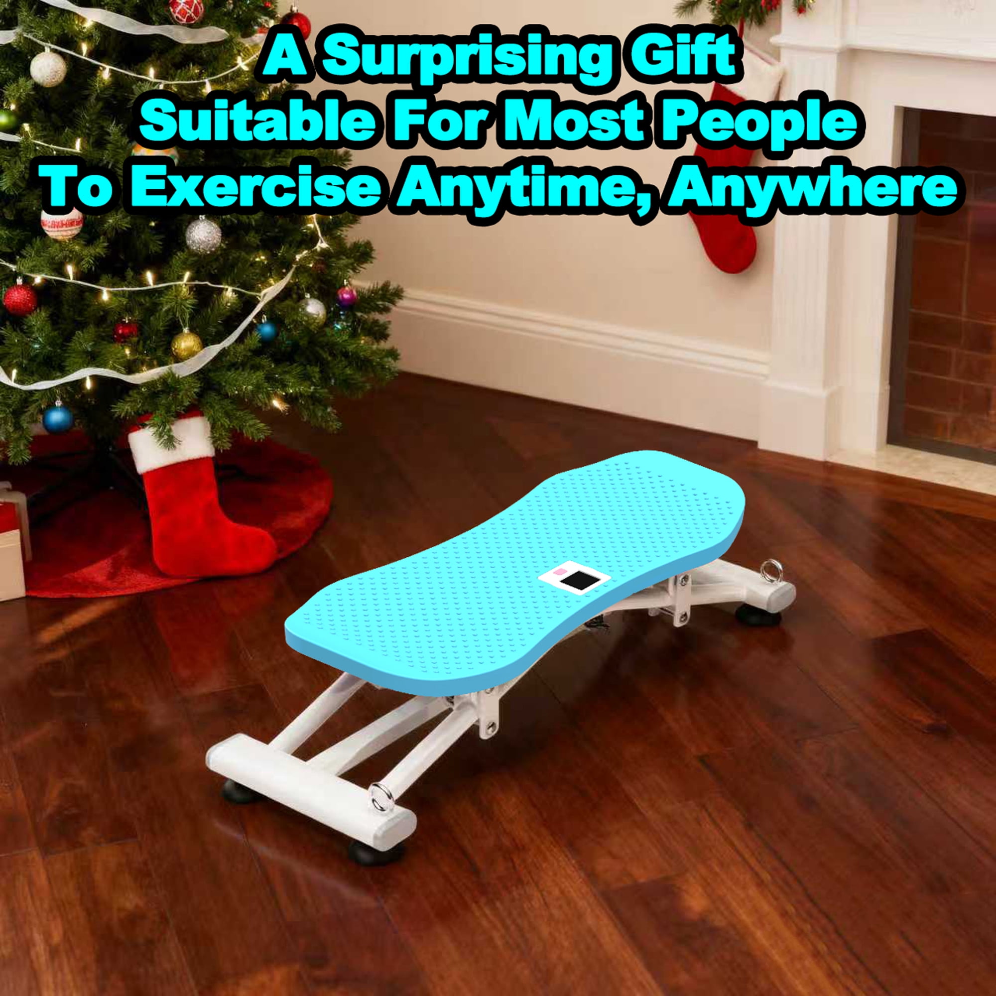 Ski Simulator, Indoor Skiing Machine, Sliding Fitness Trainer with Resistance Bands, Detachable Bands, Non-Slip Base, 300 Lbs Capacity, for Core Leg Arm Workout, Full-Body Cardio at Home Gym, Blue