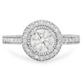 thumbnail image 4 of Dazzlingrock Collection 1.15 Carat (ctw) 14K Round White Diamond Ladies Bridal Halo Style Engagement Ring, White Gold, Size 4.5, 4 of 4