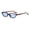 C04 Bean curd frame blue, variant on New minimalist retro small-frame oval sunglasses