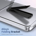 thumbnail image 5 of ELEHOLD for Samsung Z Flip 3 Case, Wireless Charging Ice Touch  Adjustable Kickstand Slim Shockproof Drop Protective Cover with Screen Protector for Samsung Z Flip 3 ,Black, 5 of 7