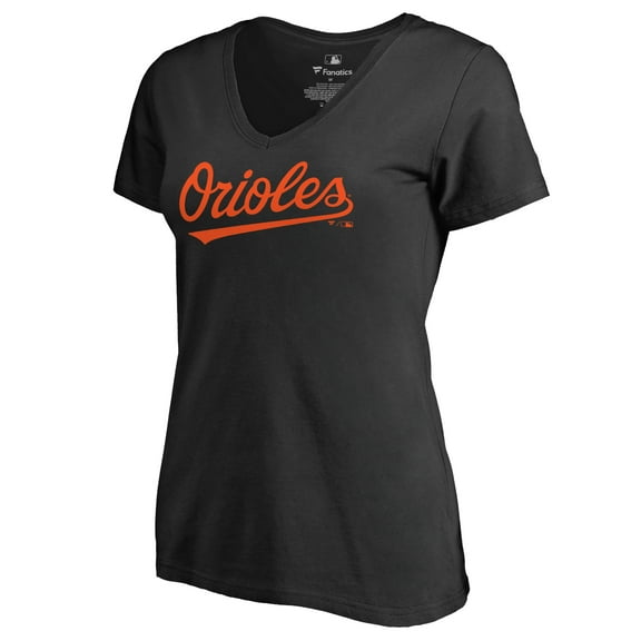 Women's Black Baltimore Orioles Team Wordmark T-Shirt