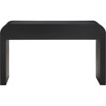 thumbnail image 4 of Maklaine Modern / Contemporary Rich Black Wood Veneer Console Table, 4 of 9