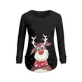 thumbnail image 3 of FASHIONWT Women Christmas Cute Elk Printed Long Sleeve Maternity Pregnancy Tops, 3 of 5