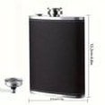 thumbnail image 6 of 3/8oz Black Stainless Steel Hip Flask Set Unisex Portable Outdoor Portable Wine Bottle, 6 of 6