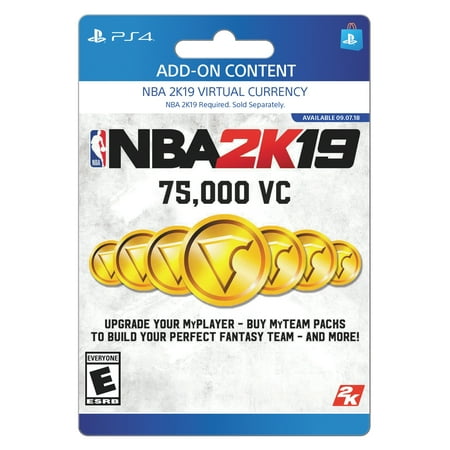 NBA 2K19 75,000 VC, Sony Interactive, Playstation, [Digital Download]