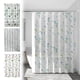 thumbnail image 1 of Cortina de ducha impermeable blanca - 70x31 pulgadas, material EVA, sin agujeros con ganchos incluidos, cortina de baño y de separación, 1 of 8