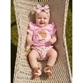 thumbnail image 4 of BemeyourBBs Newborn Baby Girl Cowgirl Outfit Western Baby Girl Summer Clothes My First Rodeos Boots Print Short Sleeve Romper Tassel Shorts and Headband Set, 4 of 9