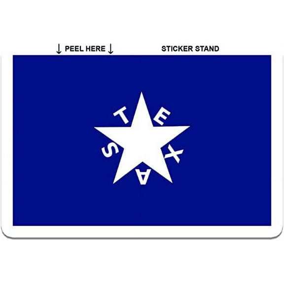 Texas De Zavala Flag car bumper sticker window decal 5" x 3"