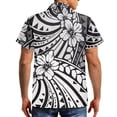 thumbnail image 3 of Uorisanigo Polynesian Matching Outfits for Couples Men's Short Sleeve Shirt Plus Size Beach Shirts and Womens Sleeveless Dress Irregular Hem Hawaiian Vacation Sundress, 3 of 7