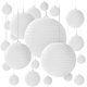 thumbnail image 1 of 20 Pcs White Round Paper Lanterns With Wire Ribbing, Different Sizes, 1 of 4