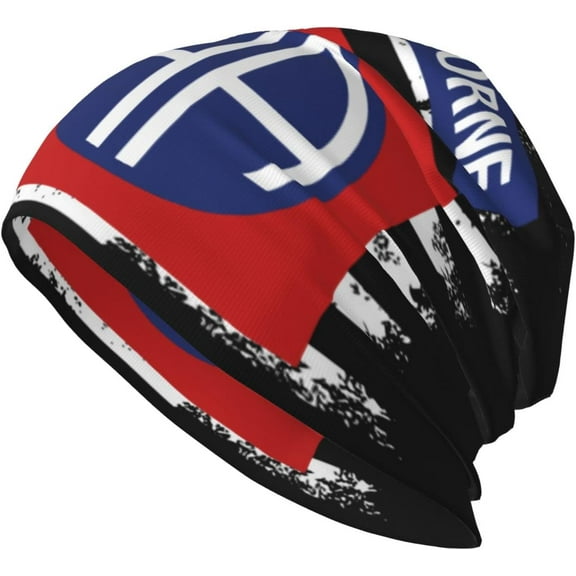 82nd Airborne Division Beanie Hat Men Women Stretch Slouchy Warm Skull Knit Beanies Cap for Winter Black