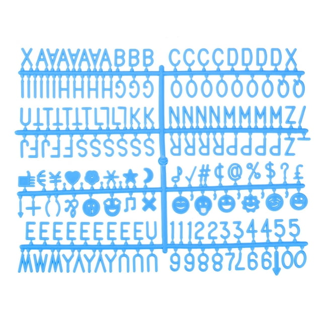Uxcell Felt Letter Board Letters Numbers Symbols 3/4 inch Blue Alphabet Message Board Changeable