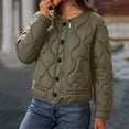 thumbnail image 6 of Dasayo Puffer Women Coat Quilted Green House Crop Zip up Winter Coats Jacket Women XS, 6 of 7