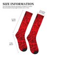 thumbnail image 2 of Lsque Red Rose Pattern Sport Compression Socks for Men & Women 15-20 mmHg Knee High Nurse Pregnant Running Medical and Travel Athletic, 2 of 6