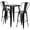 Black, variant on Bowery Hill Metal 3 Piece Bar Table Set in Black