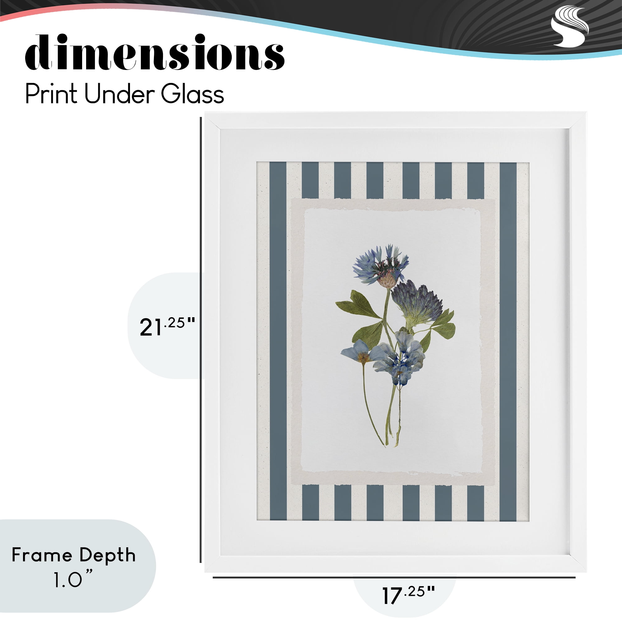 Stupell Industries Summer Memories Flowers White Framed Print Under Glass, design by Val Rhodes