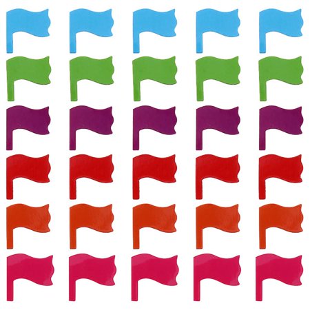

30 Pcs Colored Fridge Magnet Flag Shaped Magnet Stickers Refrigerator Decals
