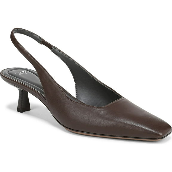 Franco Sarto Women's A-Raven Chocolate Brown Slingback Kitten Heel Pump 8M