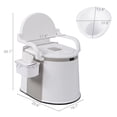 thumbnail image 5 of Portable Toilet, Lightweight RV Porta Potty, Bedside Commode With Detachable Inner Bucket & Removable Storage Box for Boat Van Hiking Fishing Bathroom Hospital Camping, 5 of 7
