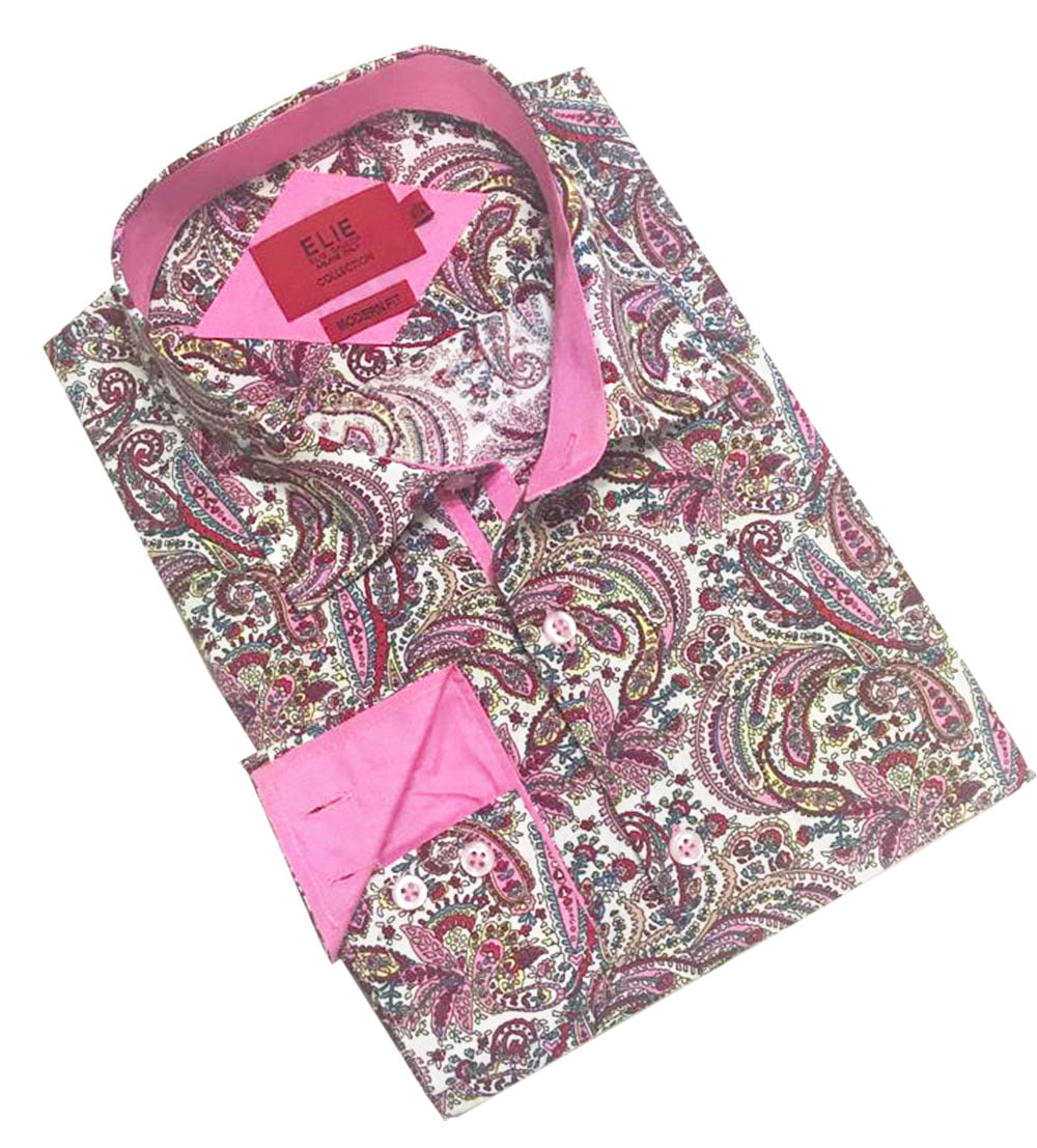 pink paisley shirt mens