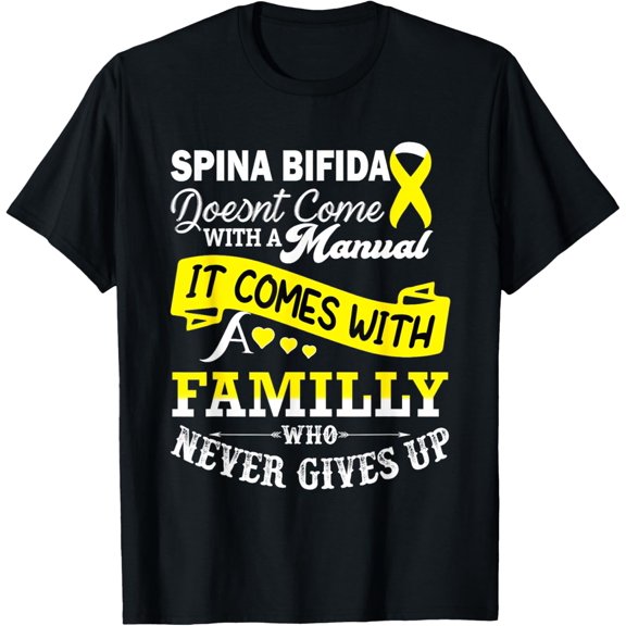 men and women can wear, Spina Bifida Awareness Month Family Support T-Shirt