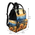 thumbnail image 2 of Pofeuu Sunset Sky Sunflower Print Diaper Bag Backpack, Multifunction Travel Pack Maternity Baby Changing Bags, Large Capacity, Waterproof, 2 of 6