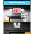 thumbnail image 3 of Sunco 6 Pack Red Exit Signs With Emergency Lights, Two Adjustable Square LED Lights, 94V-0 Fire Resistant, Backup Battery, 120-277V, Wall Or Ceiling Mount, Commercial Grade Double Sided UL, 3 of 7