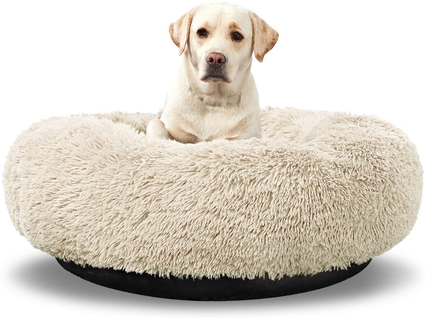 Washable Dog Round Bed Large, Donut Dog Bed Large Dog, Comfy Dog