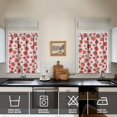 thumbnail image 4 of Kitchen Curtains 36 Inch Short - 3 Panel Set Strawberry Print, Rod Pocket Window Curtains 100% Polyester, Cute Fruit Valance for Farmhouse, Cafe, Living Room, Bedroom, Easy Wash, 4 of 6