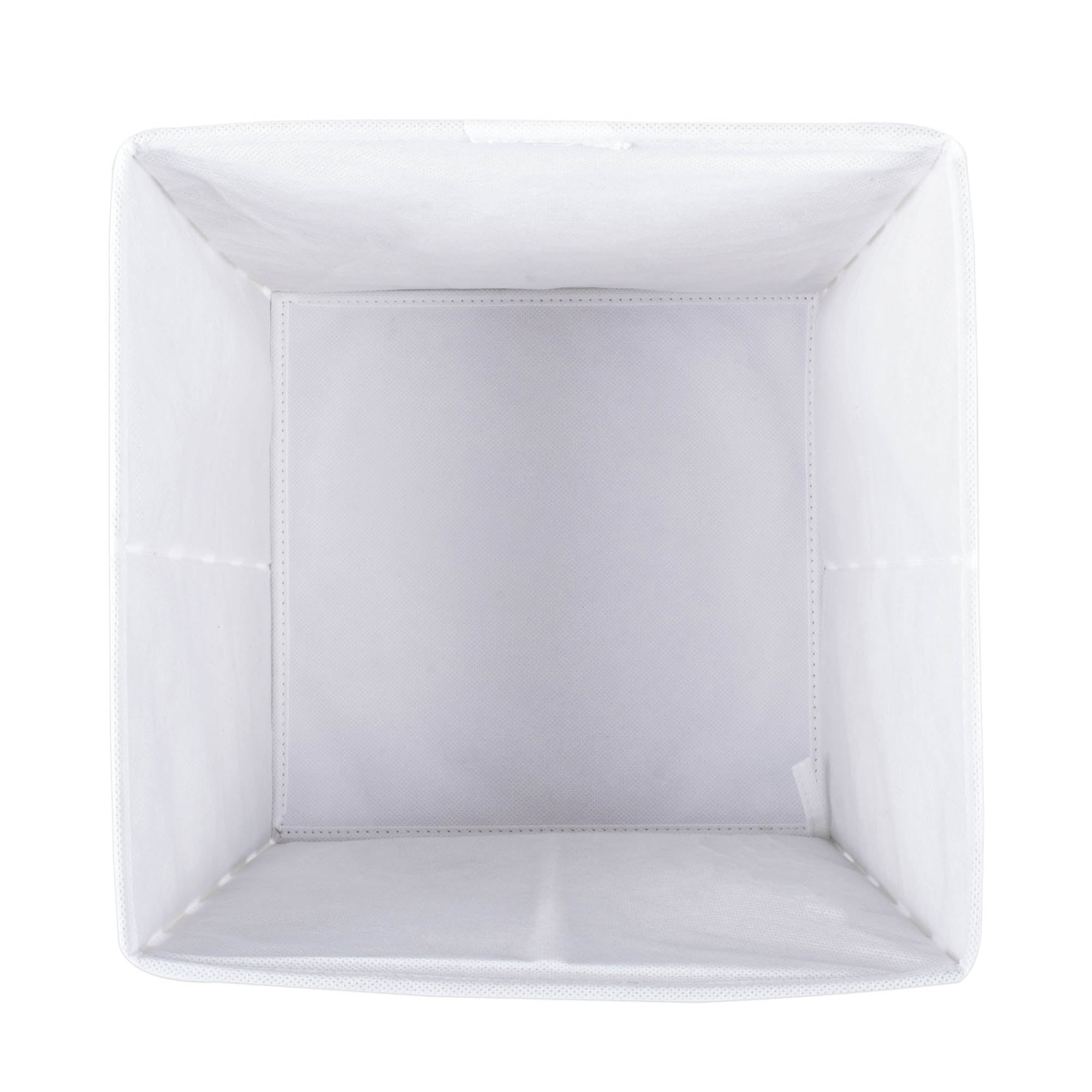 DII 11" Square Nonwoven Polyester Cube Chevron Storage Bin in Black (Set of 2)