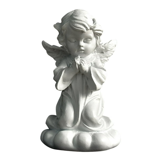 Escultura de ángel de cuento de hadas Adorno de resina para estantería Estatua de niña Decoración para salón Artesanía
