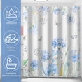 thumbnail image 3 of Dznils Floral Shower Curtain Decorative Flower Butterfly Watercolor Polyester Bathroom Curtain with 12 Hooks Bathtub Home Decor 71X71 Inch, 3 of 10
