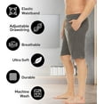 thumbnail image 2 of Men's 100% Cotton Lounge Sleep Pajama PJ Casual Shorts, 2 of 6